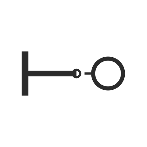 Side view: threadless flat-back. A flat disc back, a 16g post, and a smooth press-fit pin shown separated from the post it pushes into.