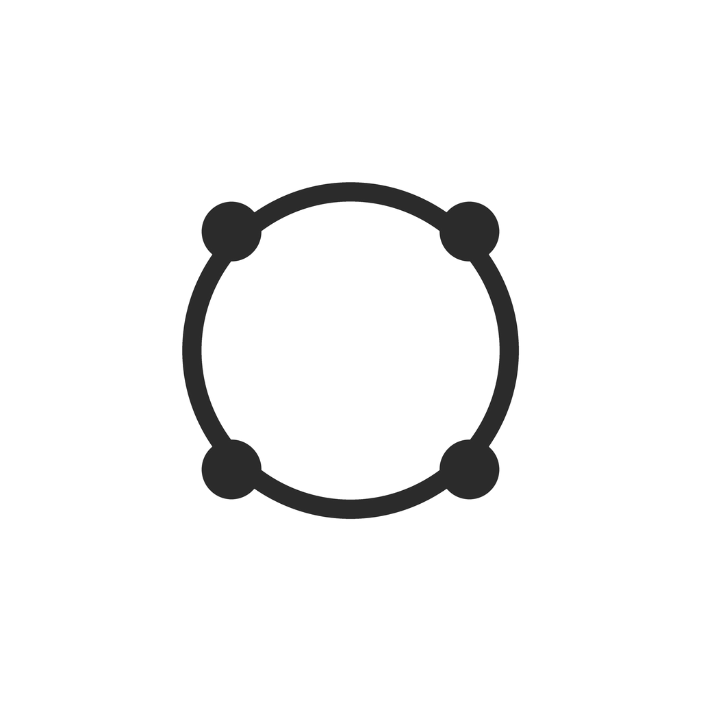 Four-prong round CZ top, seen face-on