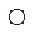 Four-prong round CZ top, seen face-on