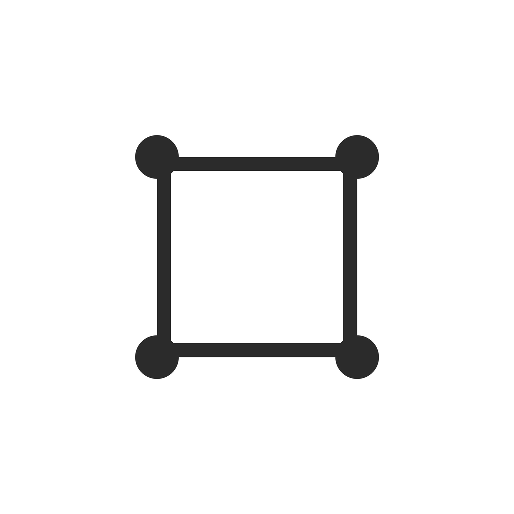 Four-prong square CZ top, seen face-on