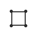 Four-prong square CZ top, seen face-on