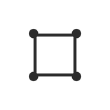 Four-prong square CZ top, seen face-on