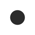 Plain ball end, seen face-on