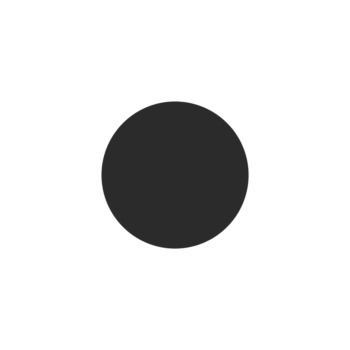 Plain ball end, seen face-on