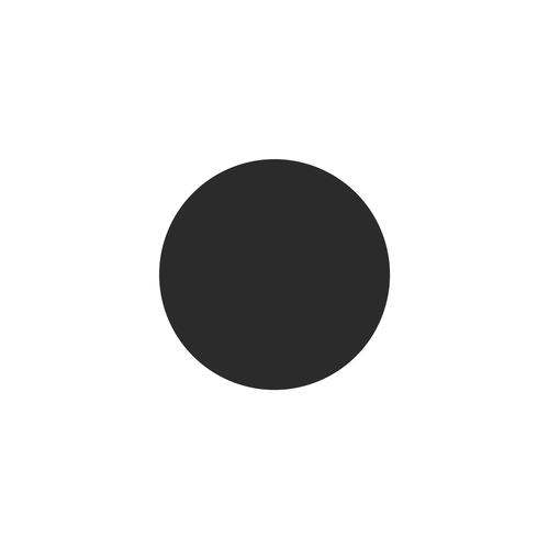 Plain ball end, seen face-on