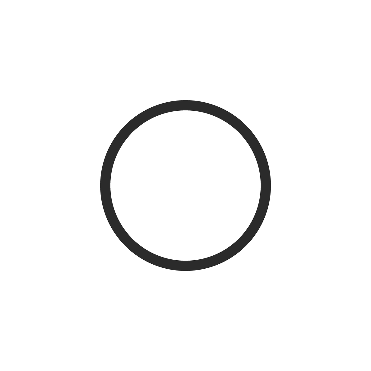 Round disc top, seen face-on