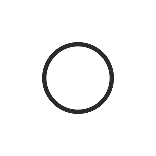 Round disc top, seen face-on