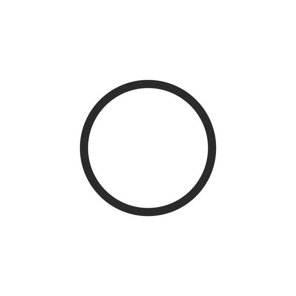 Round disc top, seen face-on